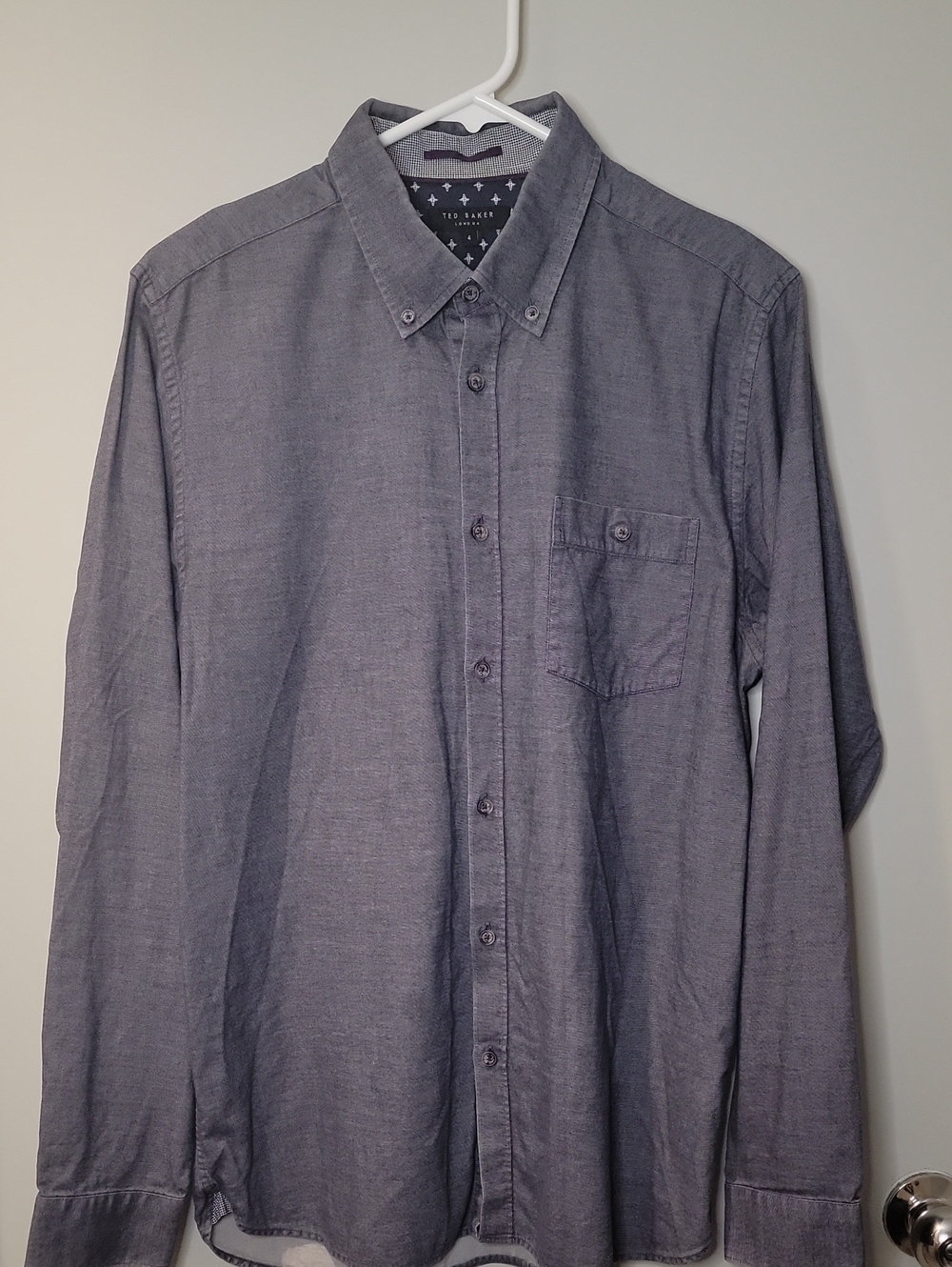 Ted Baker Men's Button-Down Shirt in Slate Denim